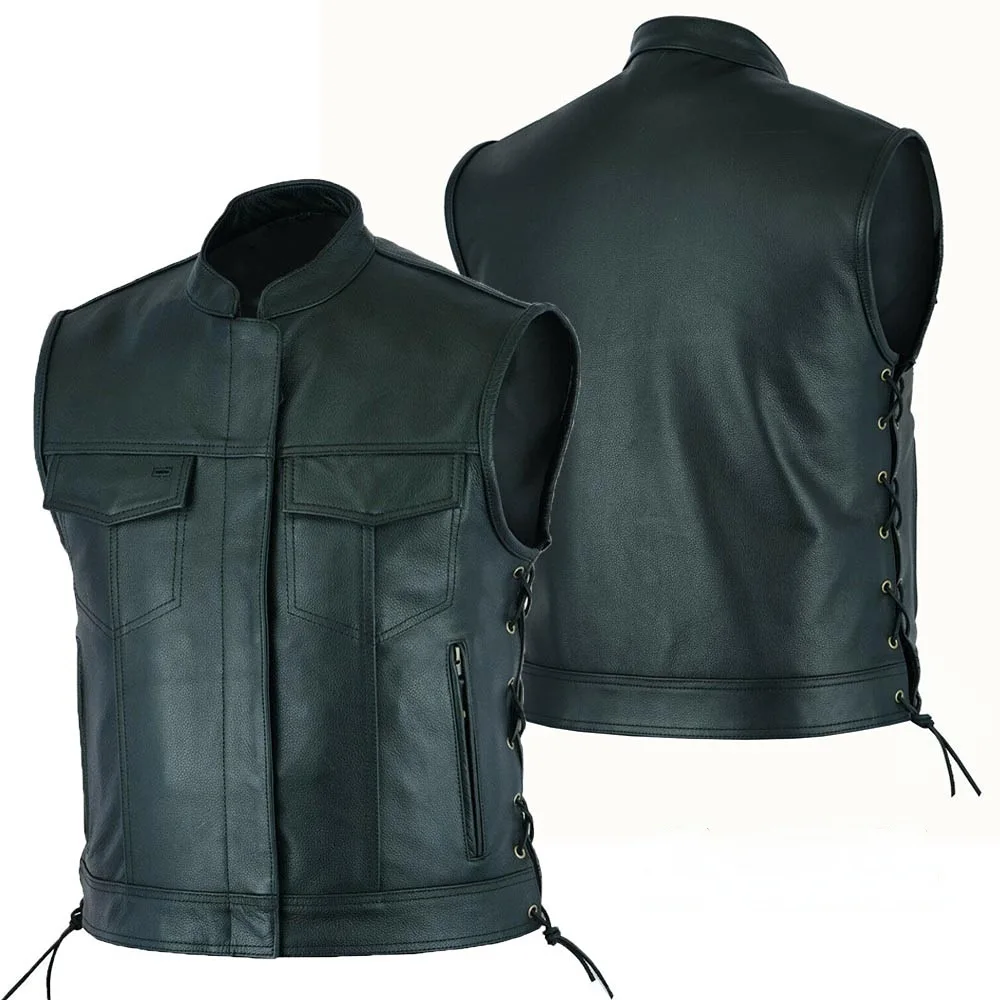 Motorcycle Gear Vest - Жилет кожаный панк модное повседневное пальто