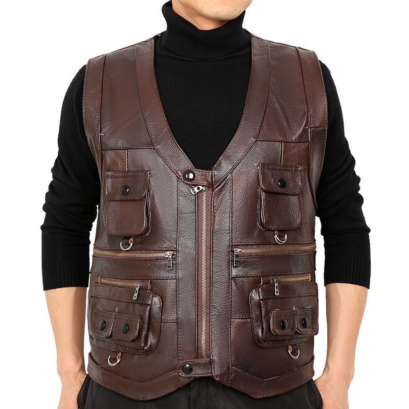 Жилет из натуральной кожи из в – обзор и цена Motorcycle Gear Vest