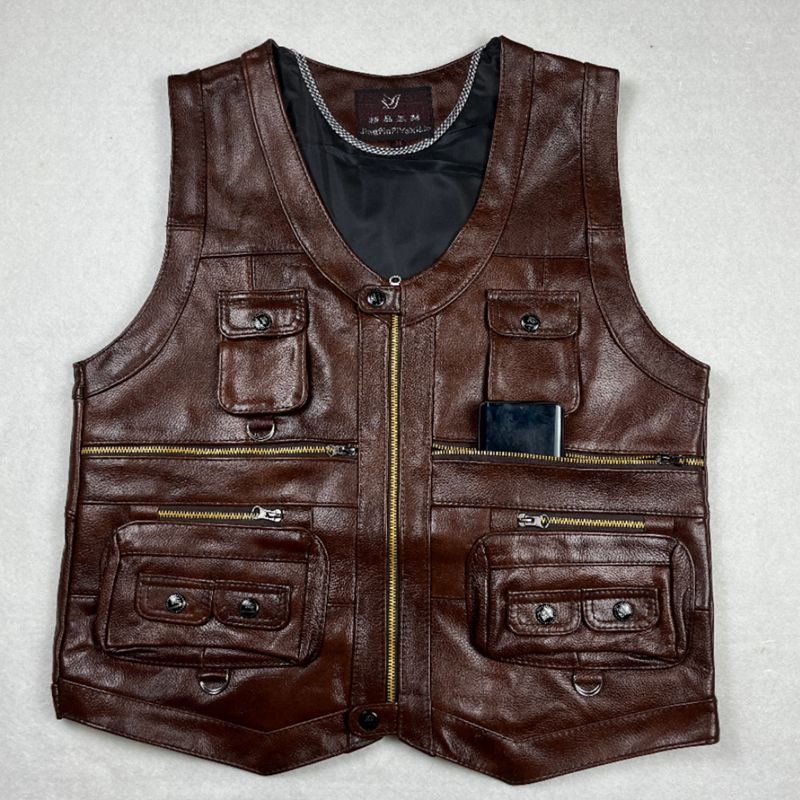 Жилет из натуральной кожи из в – обзор и цена Motorcycle Gear Vest