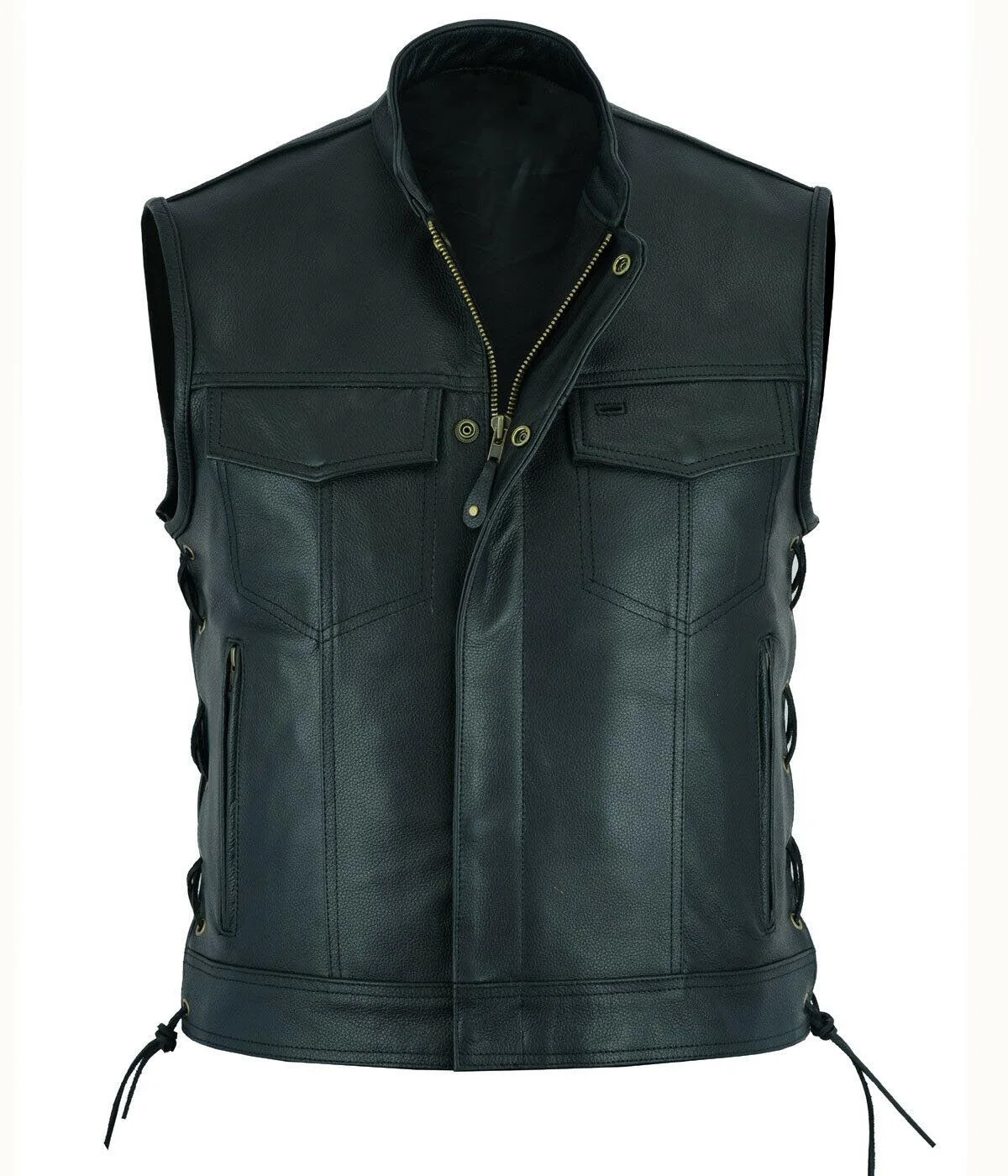 Жилет кожаный панк модное повс – обзор и цена Motorcycle Gear Vest